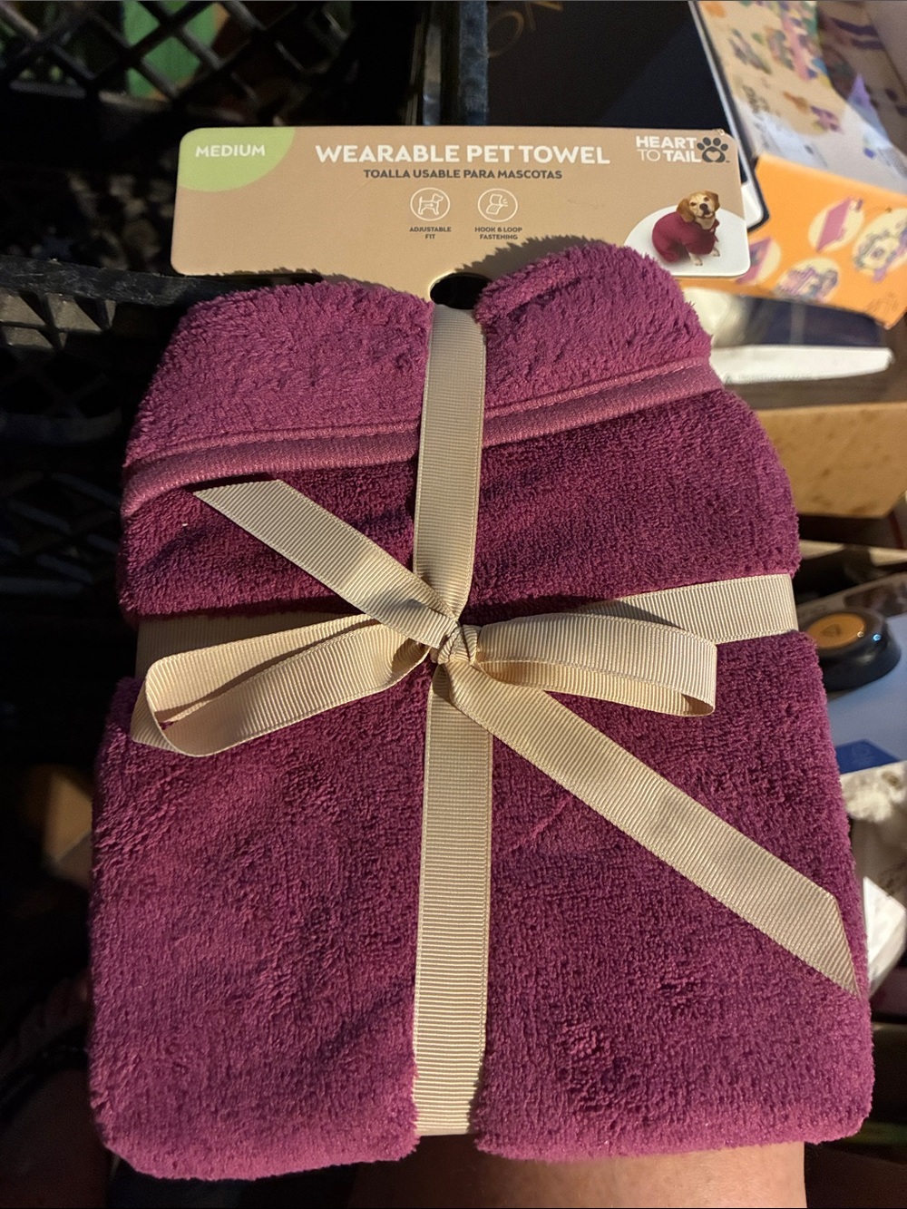 Medium Wearable Pet Towel - Plum
